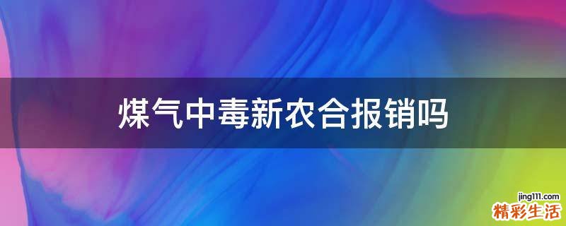 煤气中毒新农合报销吗