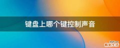 键盘上哪个键控制声音
