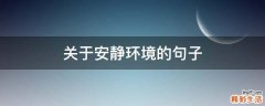 关于安静环境的句子