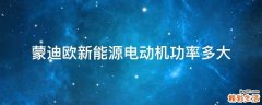 蒙迪欧新能源电动机功率多大