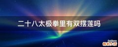 二十八太极拳里有双摆莲吗