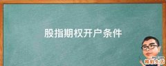 股指期权开户条件