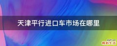 天津平行进口车市场在哪里