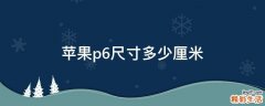 苹果p6尺寸多少厘米
