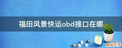 福田风景快运obd接口在哪