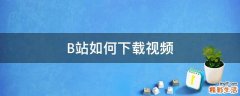 B站如何下载视频