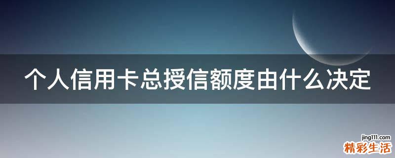个人信用卡总授信额度由什么决定