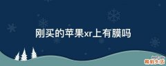 刚买的苹果xr上有膜吗