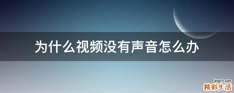 为什么视频没有声音怎么办