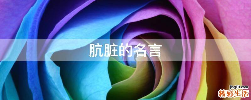 肮脏的名言
