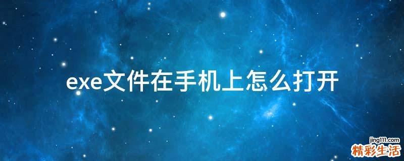 exe文件在手机上怎么打开