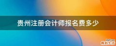 贵州注册会计师报名费多少