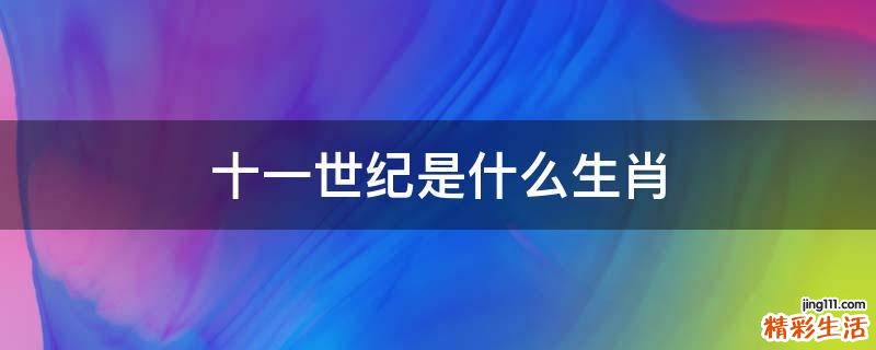 十一世纪是什么生肖