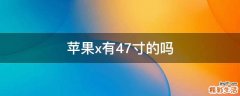 苹果x有4.7寸的吗