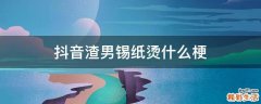 抖音渣男锡纸烫什么梗