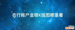 农行账户金银K线图哪里看