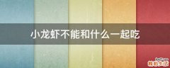 小龙虾不能和什么一起吃