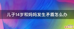 儿子14岁和妈妈发生矛盾怎么办