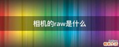 相机的raw是什么