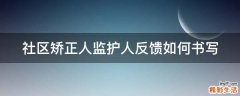 社区矫正人监护人反馈如何书写