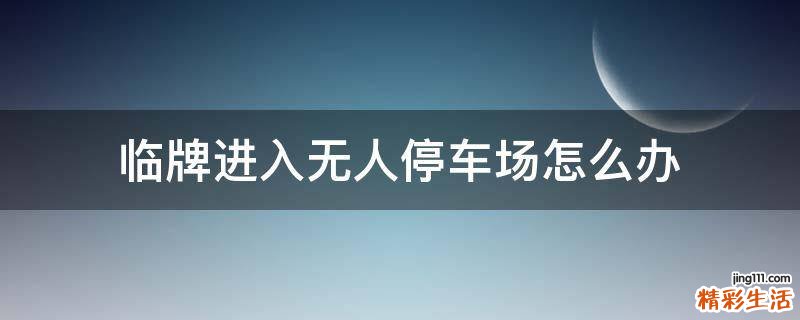 臨牌進入無人停車場怎么辦