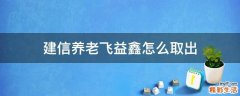 建信养老飞益鑫怎么取出