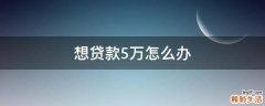 想贷款5万怎么办
