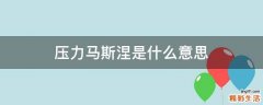 压力马斯涅是什么意思