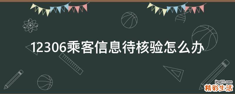 12306乘客信息待核验怎么办
