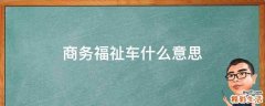 商务福祉车什么意思