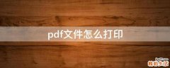 pdf文件怎么打印