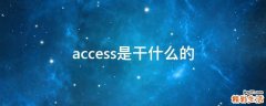 access是干什么的