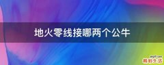 地火零线接哪两个公牛