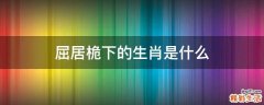屈居桅下的生肖是什么