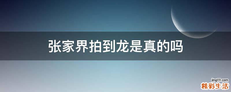 张家界拍到龙是真的吗
