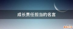 成长责任担当的名言