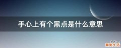手心上有个黑点是什么意思