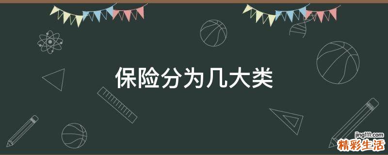 保险分为几大类