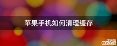 苹果手机如何清理缓存