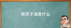 棕苏子油是什么