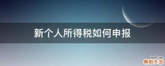 新個(gè)人所得稅如何申報(bào)