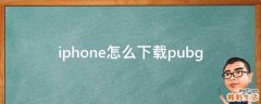 iphone怎么下载pubg