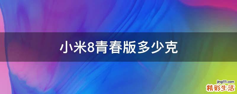 小米8青春版多少克
