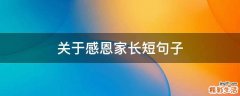 关于感恩家长短句子