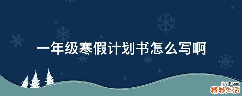 一年級(jí)寒假計(jì)劃書怎么寫啊
