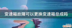 变速箱故障可以更换变速箱总成吗