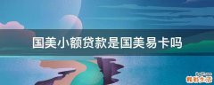 国美小额贷款是国美易卡吗