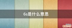 6s是什么意思