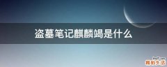 盗墓笔记麒麟竭是什么