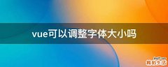 vue可以调整字体大小吗